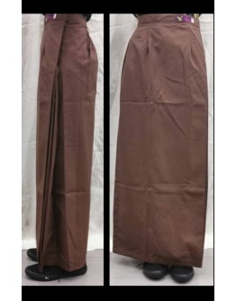 Kain Susun Lipat Tepi / Side Folded Long Skirt BROWN 288 (Cotton) 