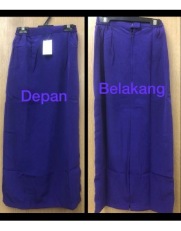 Kain Kembang Belakang A / Back Folded Long Skirt PURPLE 289 (Cotton) 