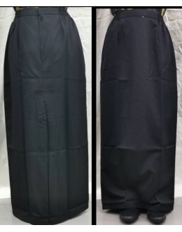 Kain Kembang Belakang A / Back Folded Long Skirt BLACK K289(Koshibo/Licin) / 289 (Cotton) 