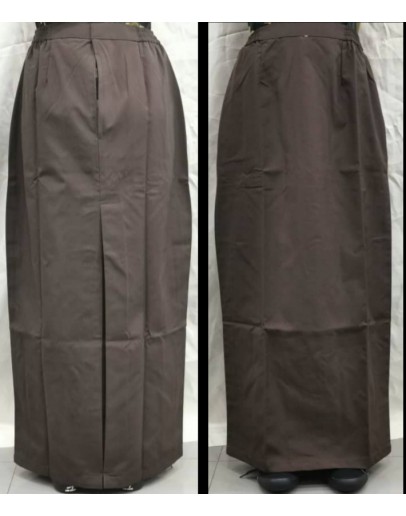 Kain Kembang Belakang A / Back Folded Long Skirt BROWN K289(Koshibo/Licin) / 289 (Cotton) 
