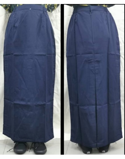Kain Kembang Belakang A / Back Folded Long Skirt DARK BLUE K289(Koshibo/Licin) / 289 (Cotton) 